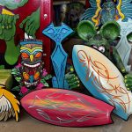 “Hand‑painted pinstripe panel art in traditional hot‑rod style”