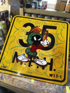 Hand‑painted Martian with hot‑rod soul.